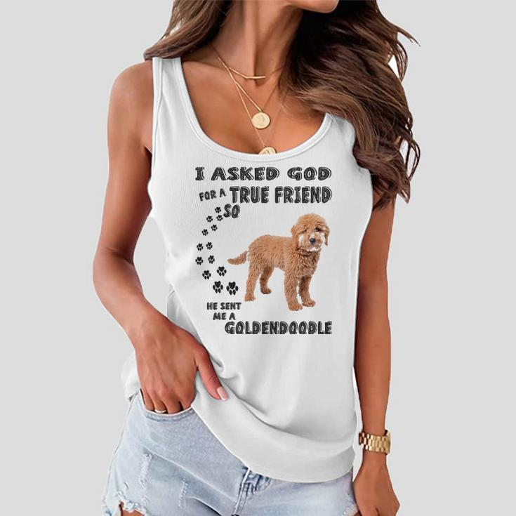 Mini Goldendoodle Quote Mom Doodle Dad Art Cute Groodle Dog Women Flowy Tank