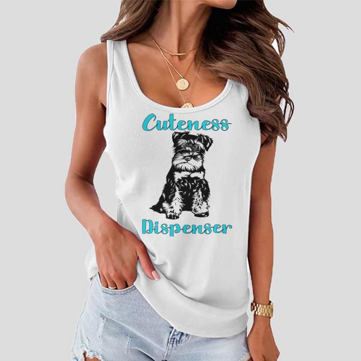 Miniature Schnauzer At Home Cuteness Dispenser Multi Tasking Dog Women Flowy Tank