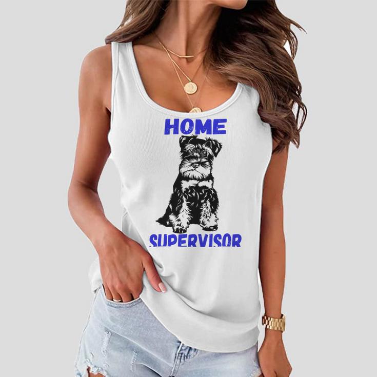 Miniature Schnauzer Home Supervisor Child Wrangler Multi Tasking Dog Women Flowy Tank