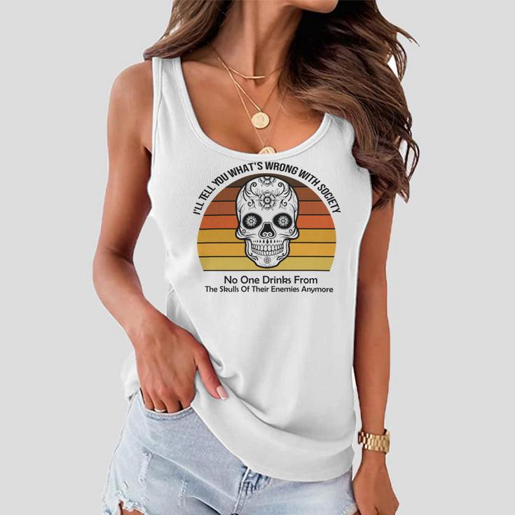 Official Wrong Society Drink From The Skull Of Your Enemies V2 Women Flowy Tank