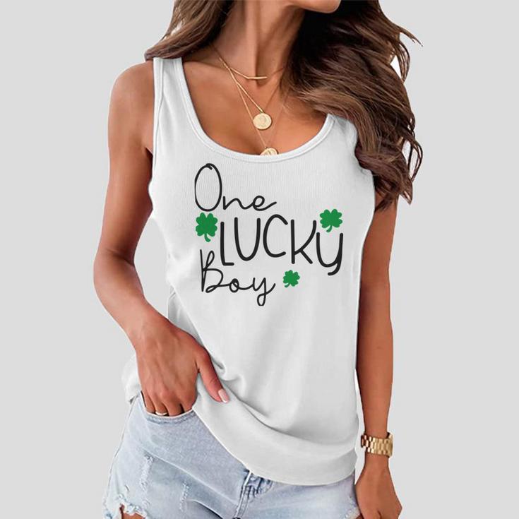 One Lucky Boy Funny St Patrick Day Women Flowy Tank