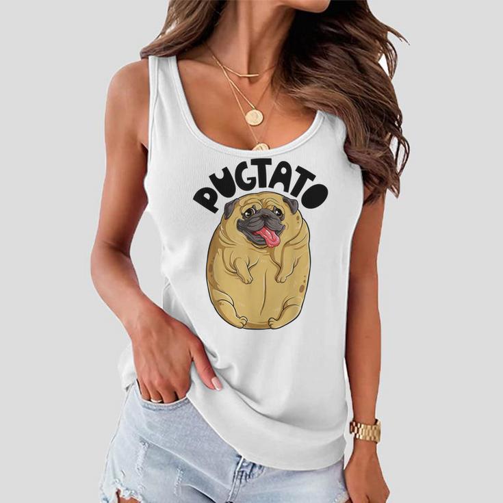 Pugtato Pug Potato Dog Lovers Costume Funny Meme Gifts Women Flowy Tank