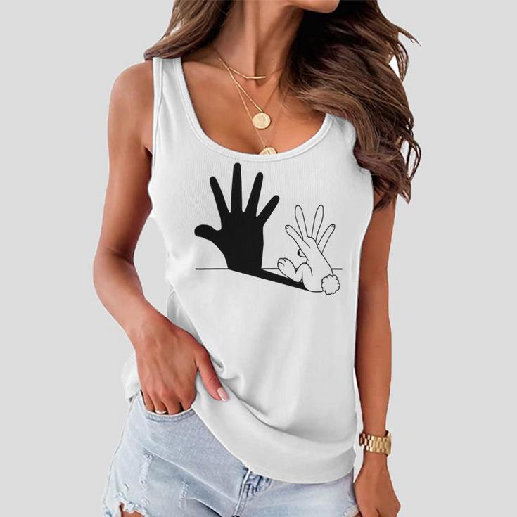 Rabbit Hand Shadow Women Flowy Tank