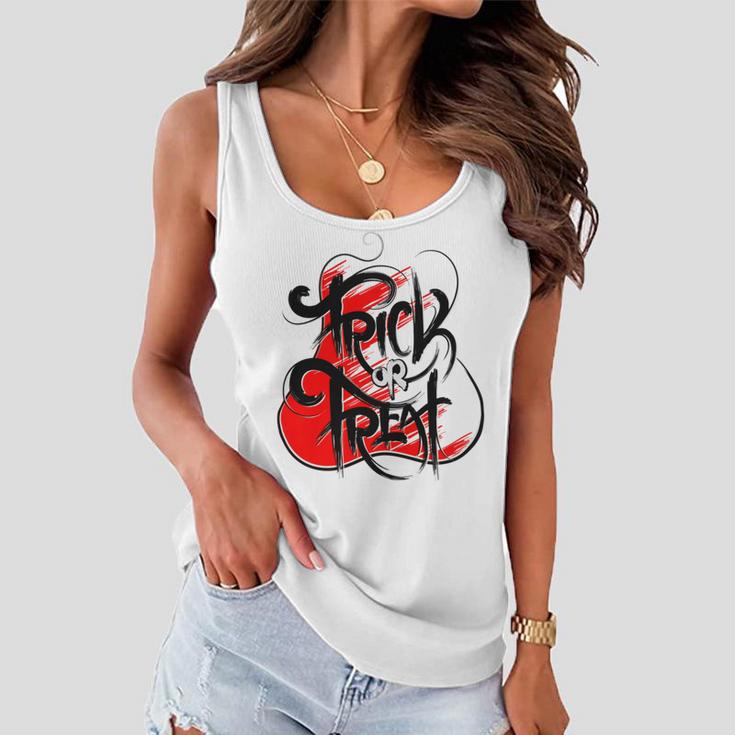 Trick Or Treat Halloween 154 Shirt Women Flowy Tank