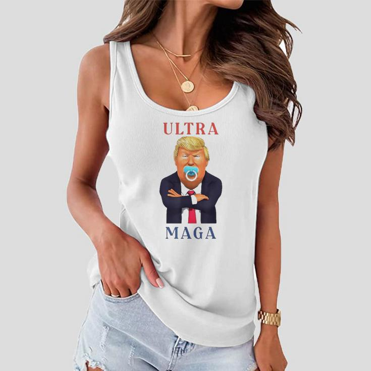 Ultra Maga Donald Trump Make America Great Again Women Flowy Tank