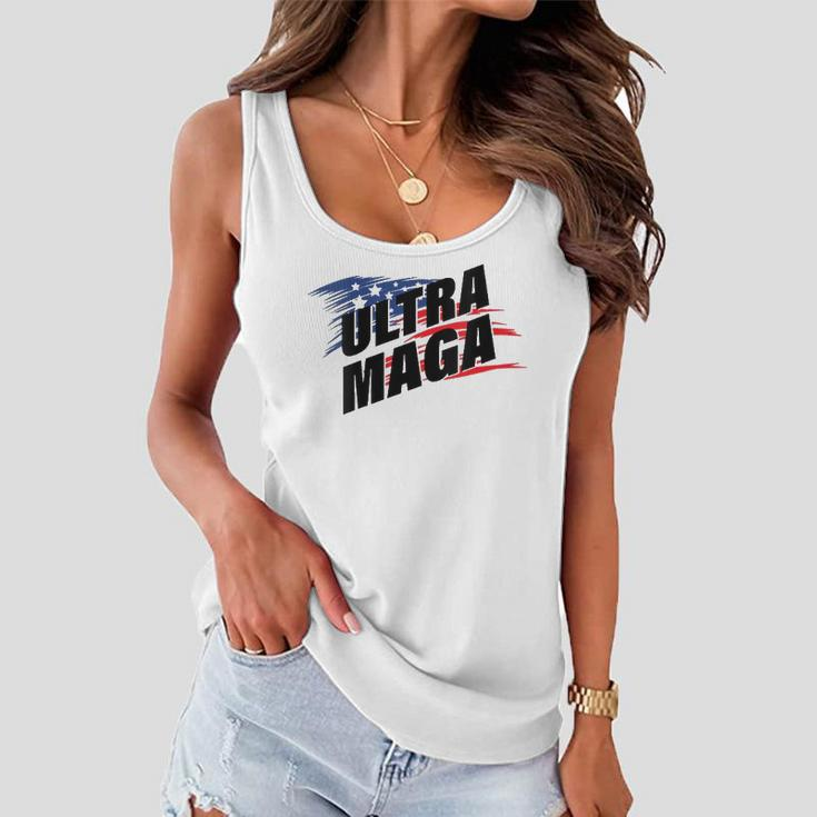 Womens Ultra Maga Pro American Pro Freedom Ultra-Maga Ultra Mega Pro Trump Women Flowy Tank