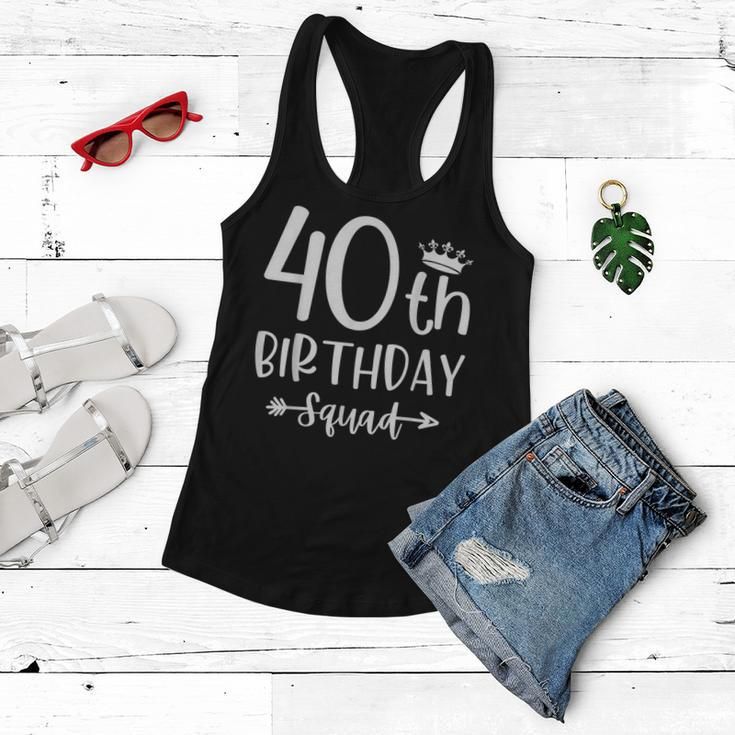 40Th Birthday Squad 40Th Birthday Party Forty Years Old Women Flowy Tank