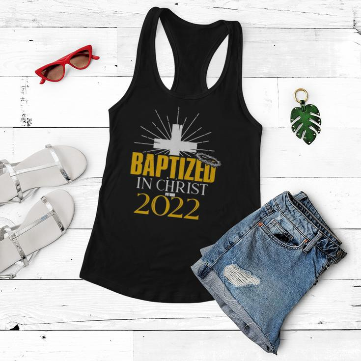 Baptized In Christ 2022 Christian Tee Baptism Faith Women Flowy Tank