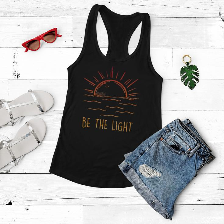 Be The Light - Let Your Light Shine - Waves Sun Christian Women Flowy Tank
