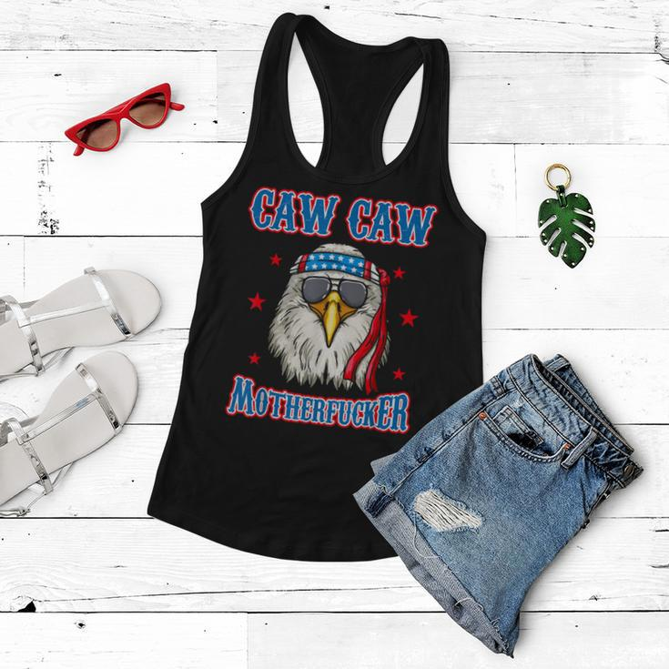 Caw Caw Motherfucker Funny 4Th Of July Patriotic Eagle Women Flowy Tank