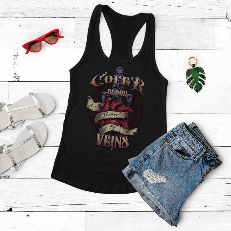 Cofer Blood Runs Through My Veins Name Women Flowy Tank