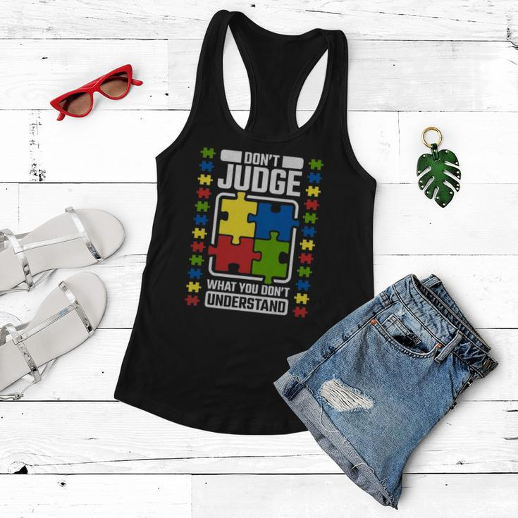 Dont Judge What You Dont Understand Autism Awareness Women Flowy Tank