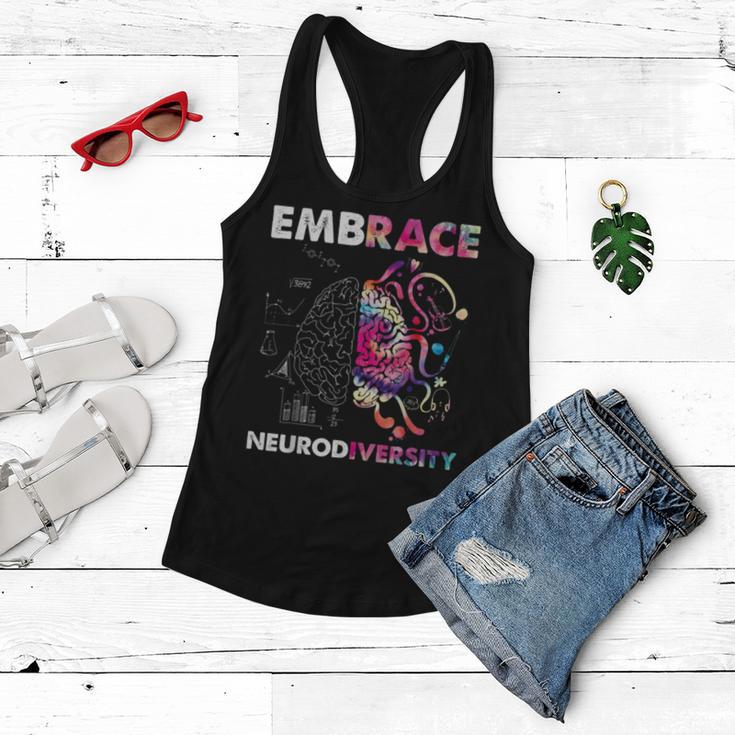 Embrace Neurodiversity Funny V4 Women Flowy Tank