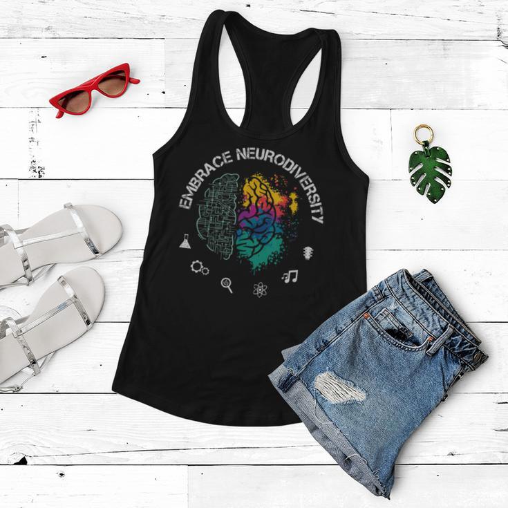 Embrace Neurodiversity Funny Women Flowy Tank