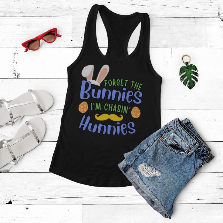 Forget The Bunnies Im Chasing Hunnies Funny Boys Easter Gift Women Flowy Tank