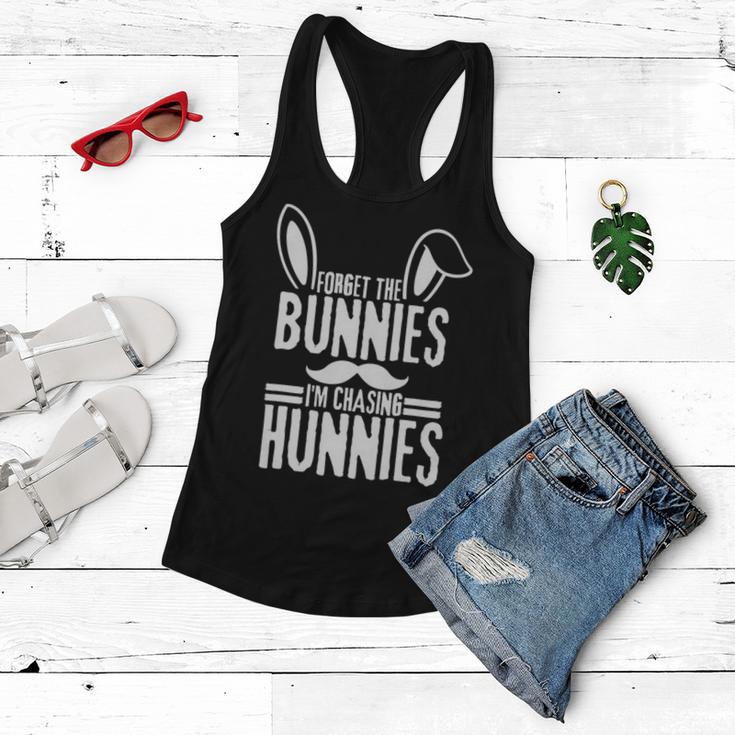 Forget The Bunnies Im Chasing Hunnies Funny Women Flowy Tank