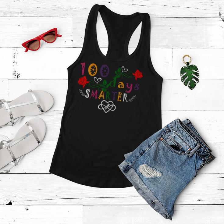 Funny 100 Days Smarter Shirt Happy 100Th Day Of School Gifts Women Flowy Tank