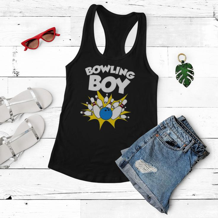 Funny Bowling Gift For Kids Cool Bowler Boys Birthday Party Women Flowy Tank