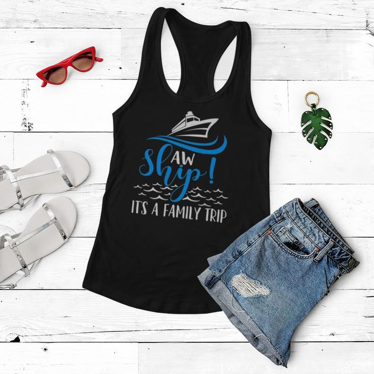 Funny Cruise Vacation - Aw Ship Its A Family Trip Women Flowy Tank