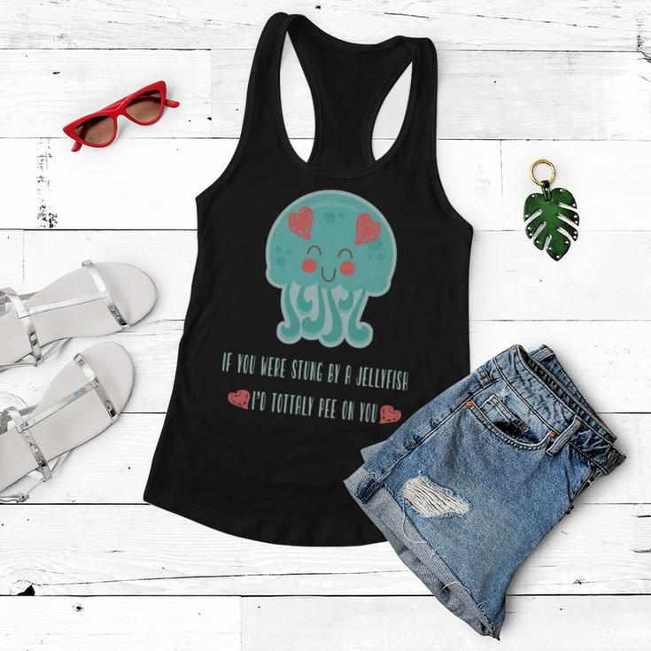 Funny Jellyfish Sting Valentines Day Gift For Love Women Flowy Tank