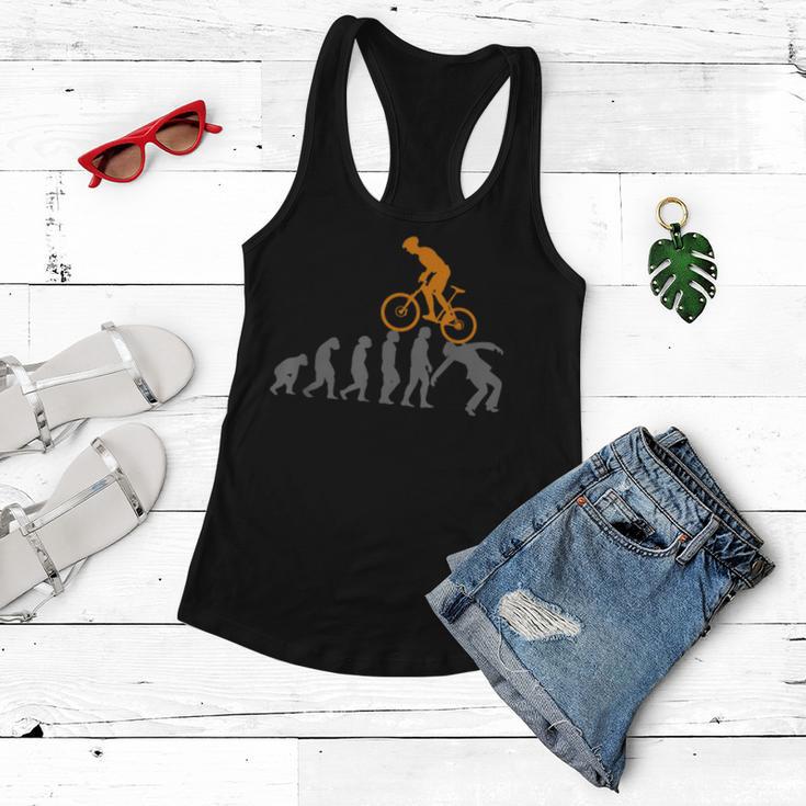 Funny Mountain Bike Evolution Biker Best Women Flowy Tank