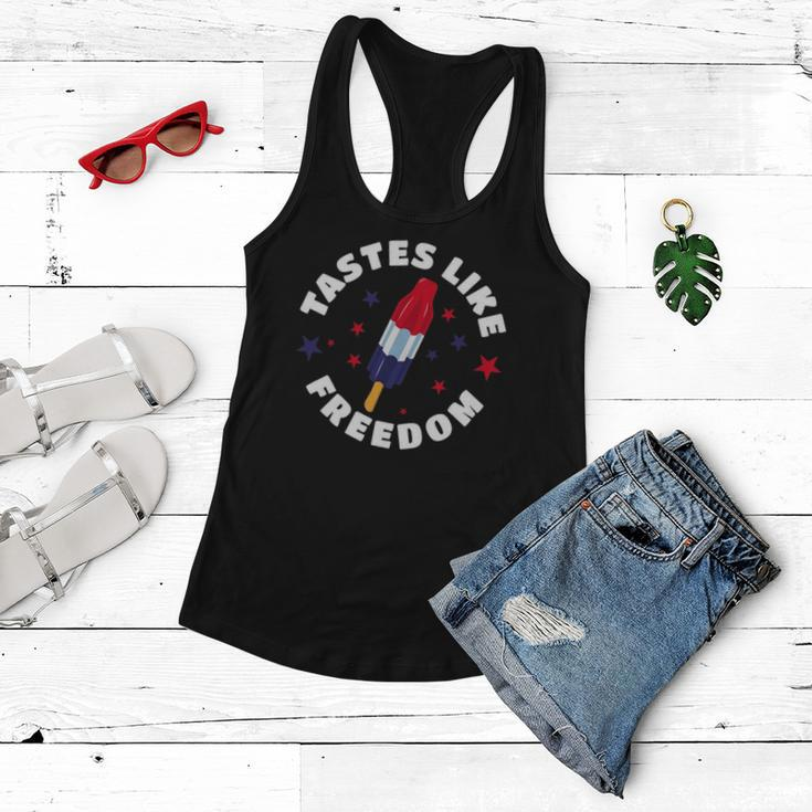 Funny Tastes Like Freedom Red White Blue 4Th Of July Party Women Flowy Tank