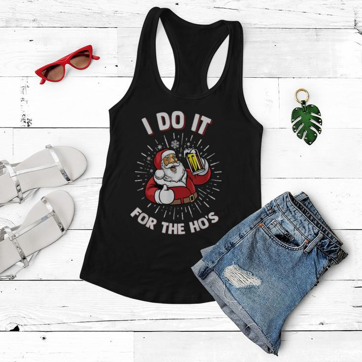 I Do It For The Hos Santa Claus Beer Women Flowy Tank