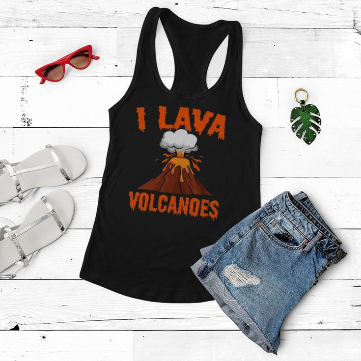 I Lava Volcanoes Geologist Volcanologist Magma Volcanology Women Flowy Tank