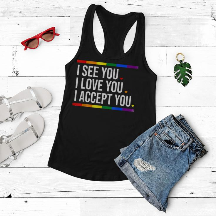 I See You I Love You I Accept You - Lgbt Pride Rainbow Gay Women Flowy Tank
