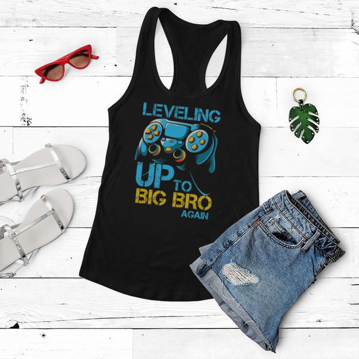 Leveling Up To Big Bro Again Gaming Lovers Vintage Women Flowy Tank