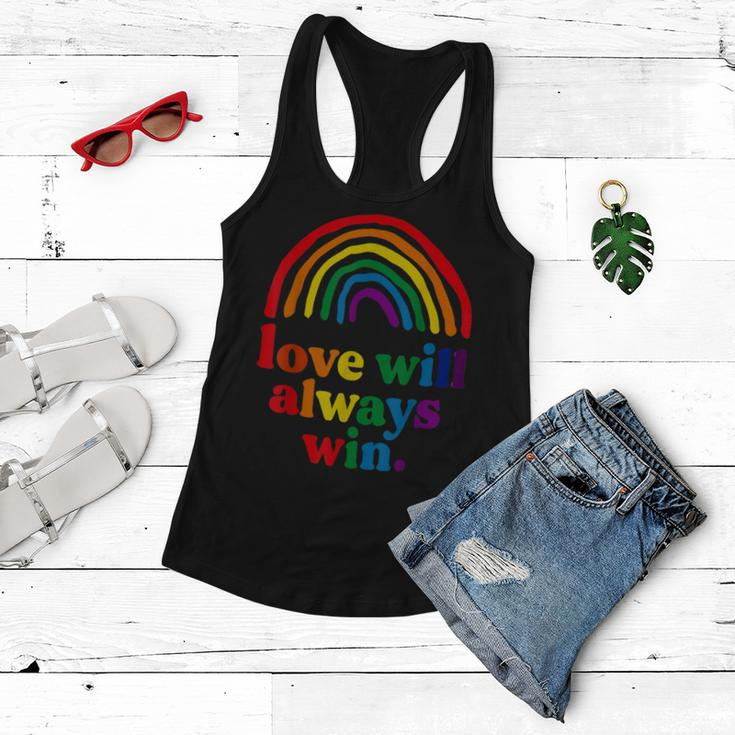 Love Will Always Win Pride Rainbow Kid Child Lgbt Quote Fun Women Flowy Tank