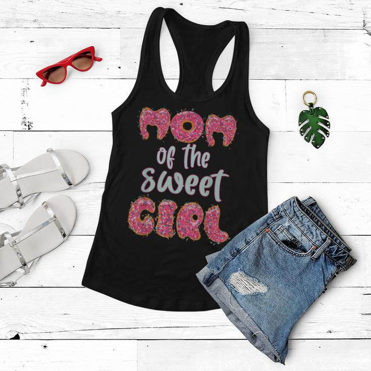 Mom Of The Sweet Girl Donut Birthday Party Outfit Family Women Flowy Tank