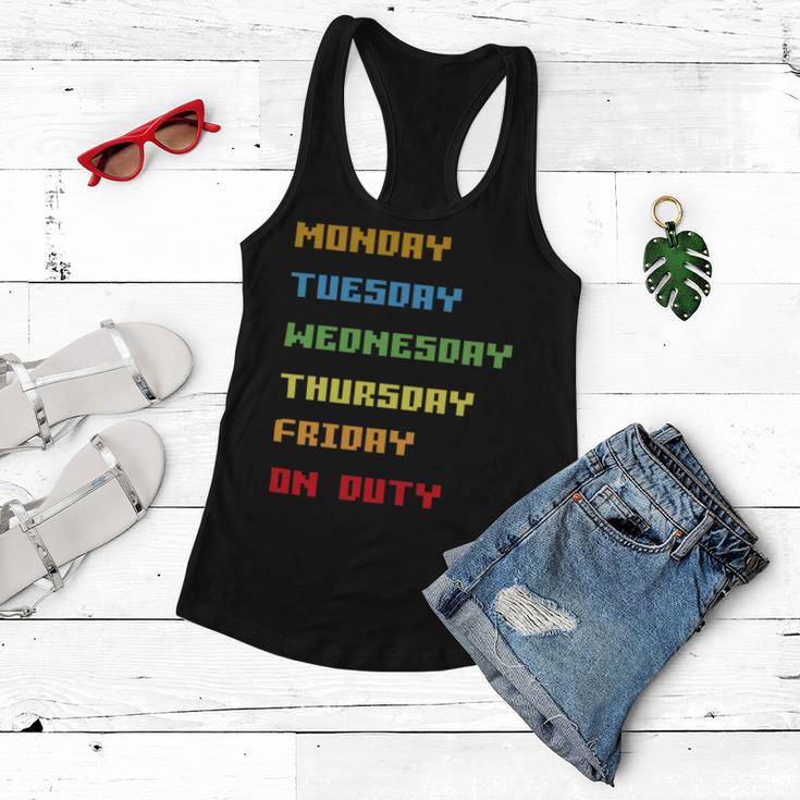 Monday To Friday On Duty Women Flowy Tank