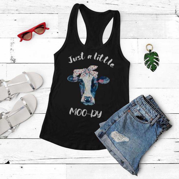 Moody Cow Lovers Farm Clothes Cowgirl Women Flowy Tank