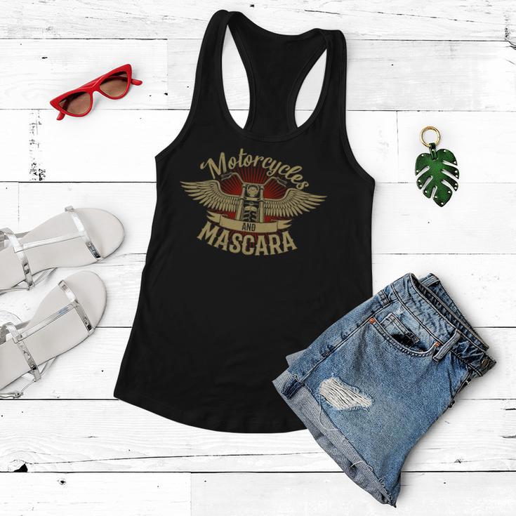 Motorcycles Mascara Moped Chopper 464 Shirt Women Flowy Tank