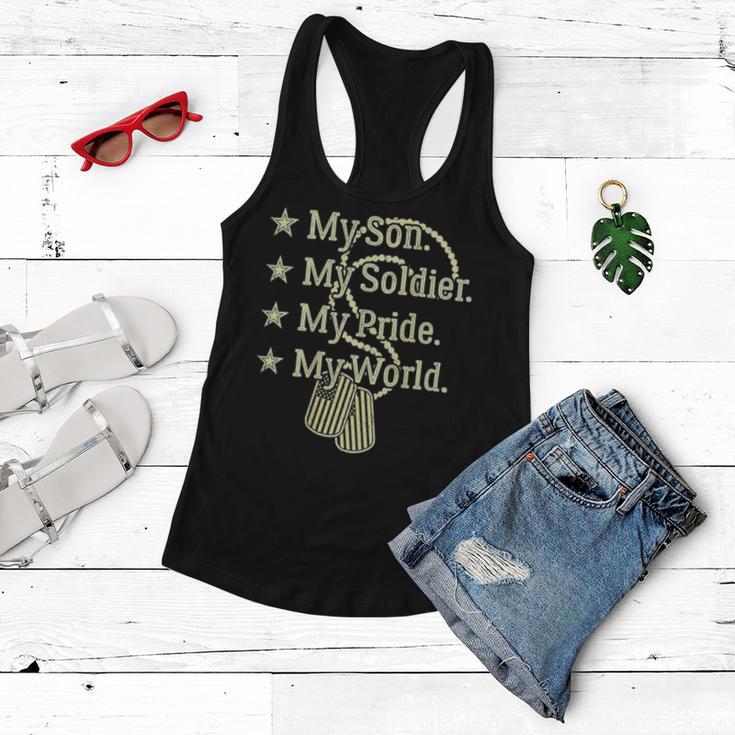 My Son Is A Soldier Hero Proud 707 Shirt Women Flowy Tank