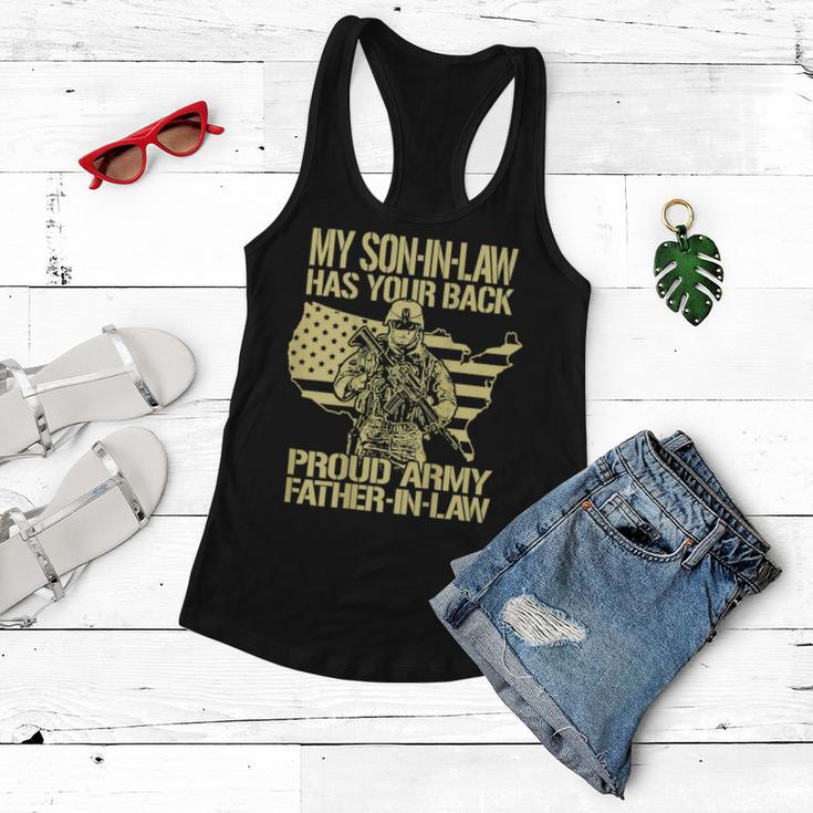 My Soninlaw Has Your Back Proud Army 688 Shirt Women Flowy Tank