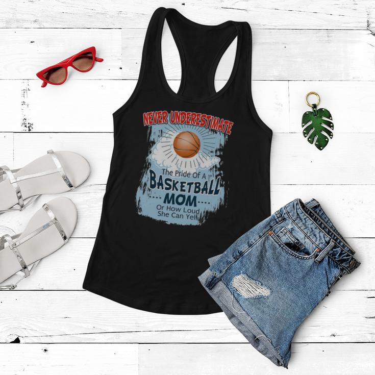 Never Underestimate The Pride Of A Basketball Mom Women Flowy Tank