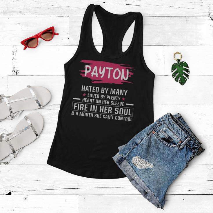 Payton Name Gift Payton Hated By Many Loved By Plenty Heart On Her Sleeve Women Flowy Tank