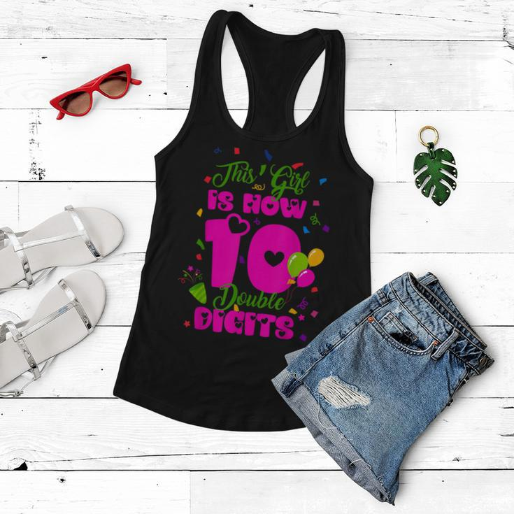This Girl Is Now 10 Double Digits 10Th Birthday Gift Women Flowy Tank