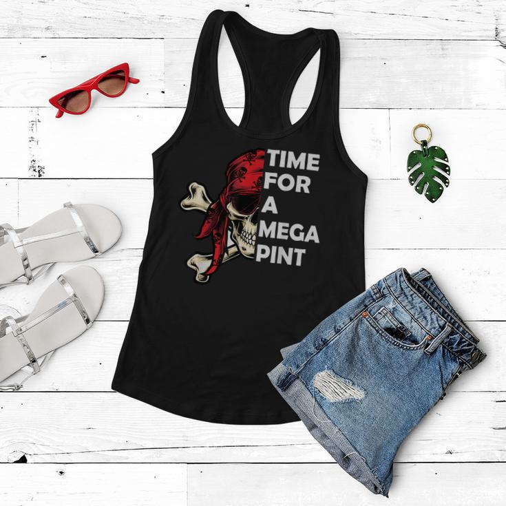 Time For A Mega Pint Funny Sarcastic Saying Women Flowy Tank