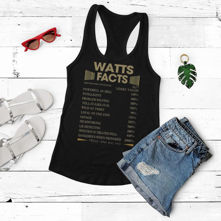 Watts Name Gift Watts Facts Women Flowy Tank
