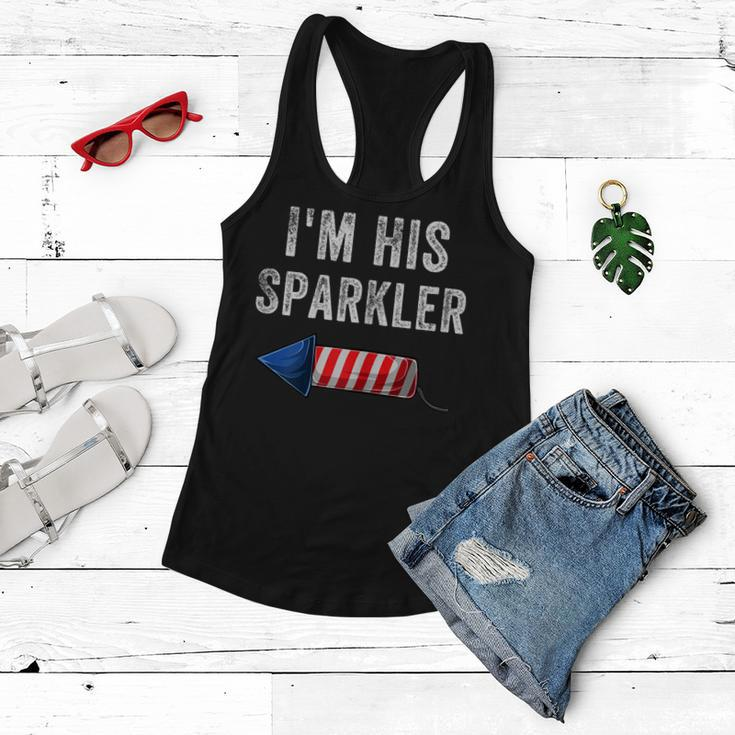 Womens Im His Sparkler His And Her 4Th Of July Matching Couples Women Flowy Tank