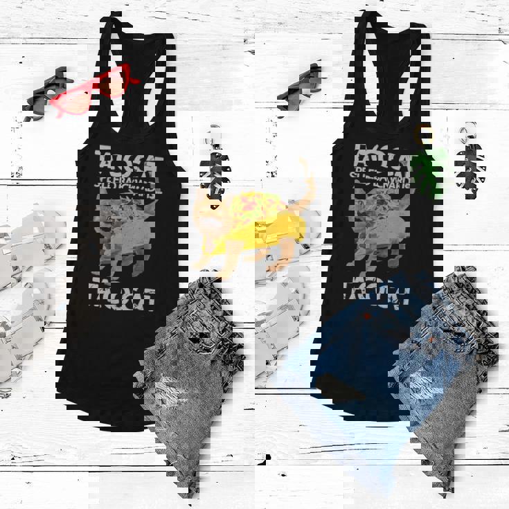 Womens Tacocat Spelled Backward Is Tacocat Love Cat And Taco Women Flowy Tank