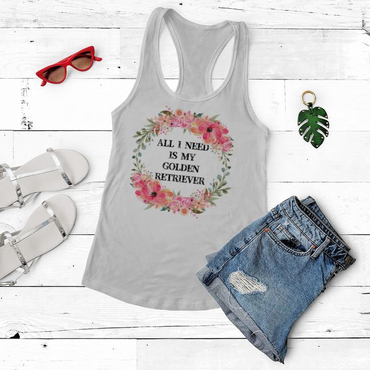 All I Need Is My Golden Retriever Women Flowy Tank