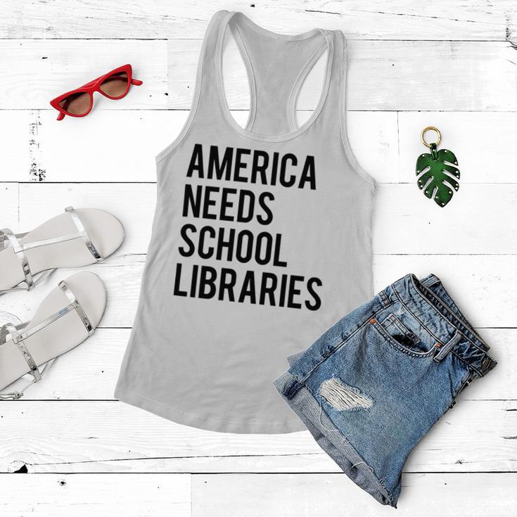 America Needs School Libraries Women Flowy Tank