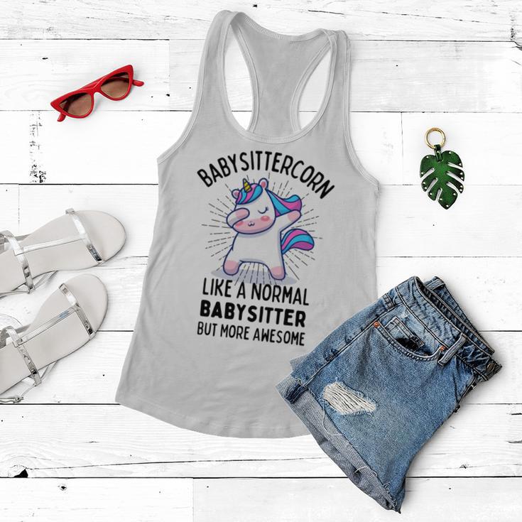 Babysittercorn Funny Unicorn Dabbing Gift Like A Normal Babysitter But More Awesome Women Flowy Tank