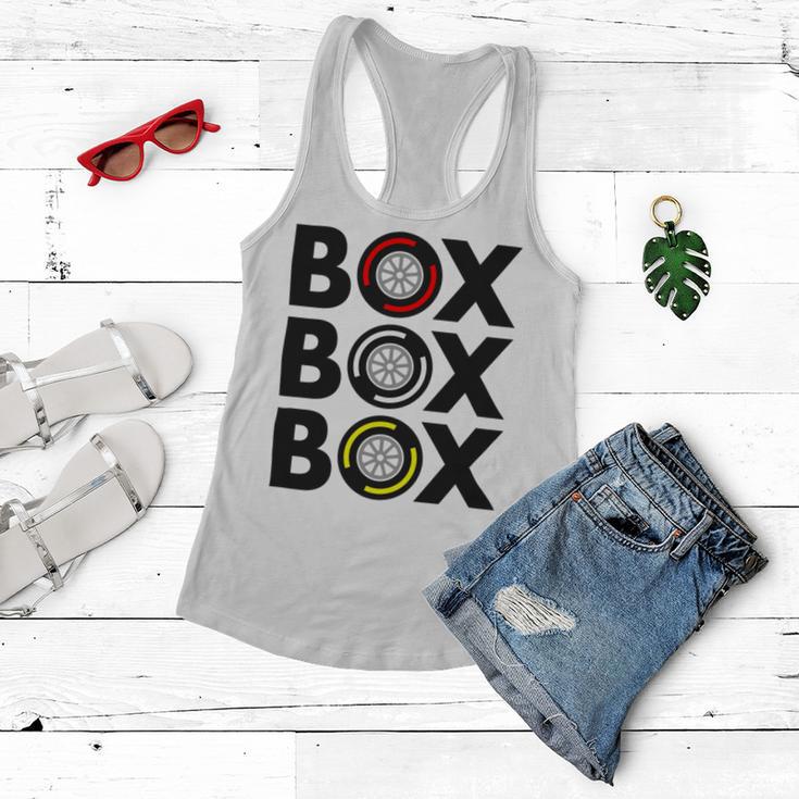 Box Box Box F1 Tyre Compound Design V2 Women Flowy Tank