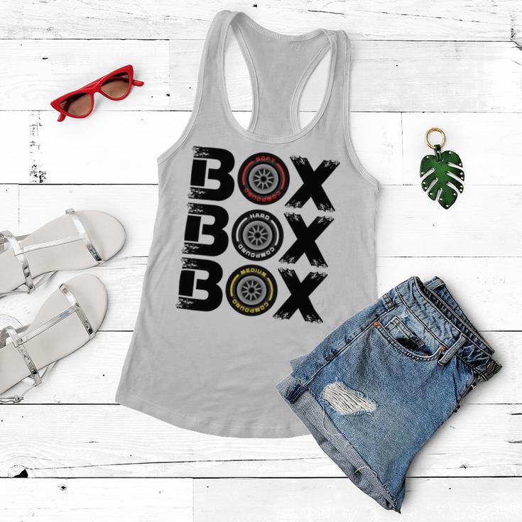 Box Box Box F1 Tyre Compound V2 Design Women Flowy Tank