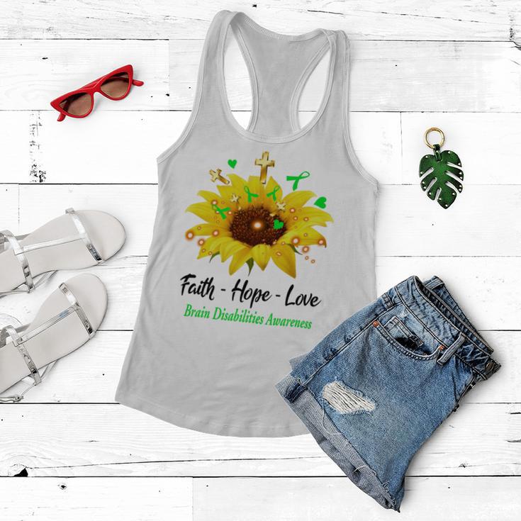 Brain Disabilities Awareness Faith Hope Love Women Flowy Tank